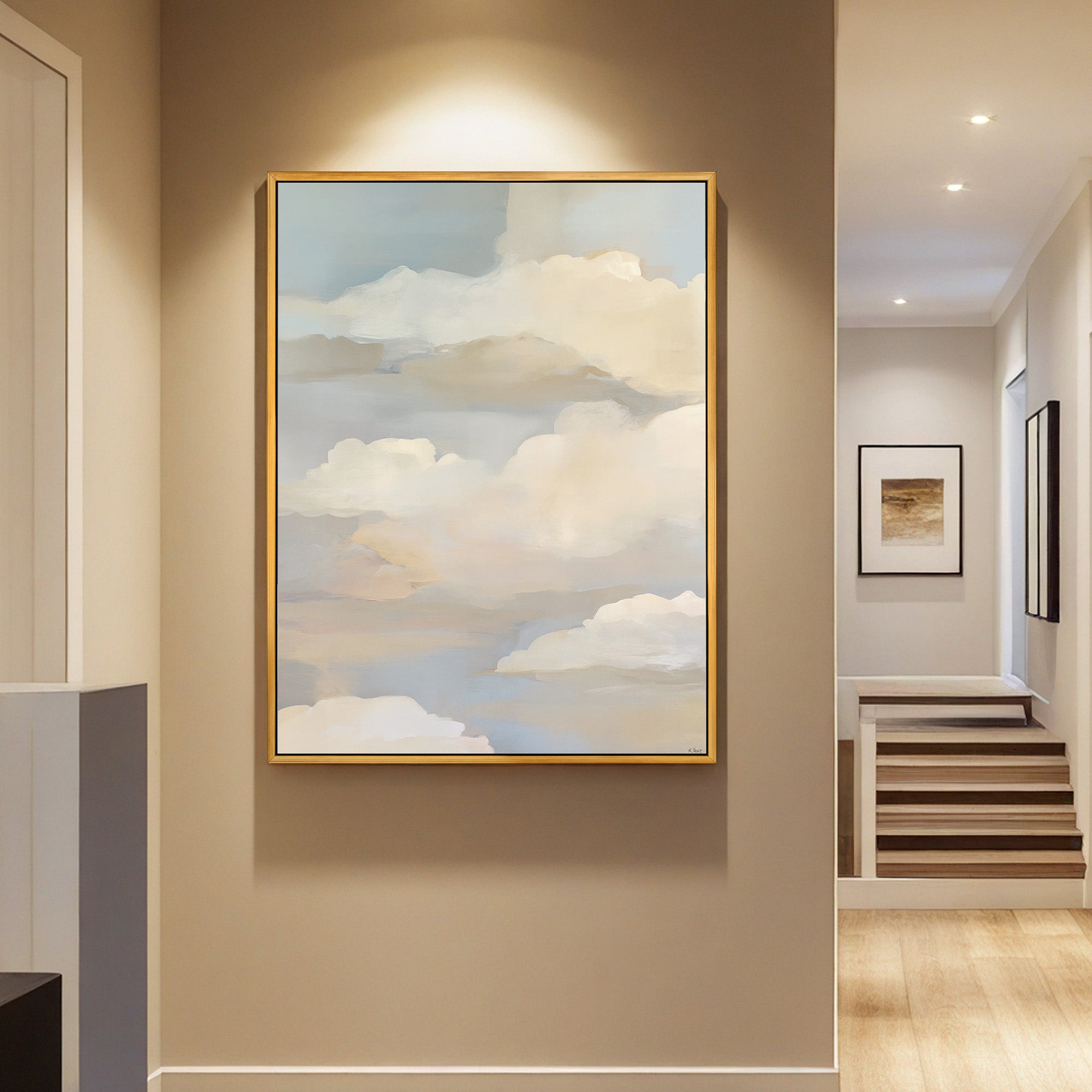 Whisper Clouds Minimalist Canvas Wall Art