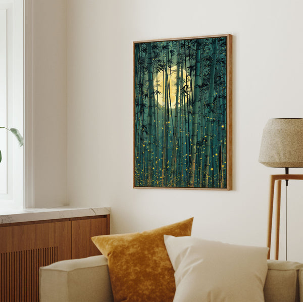 Kunstdruck „Der mondbeschienene Bambushain“