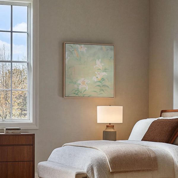 Imprimé botanique Lys serein