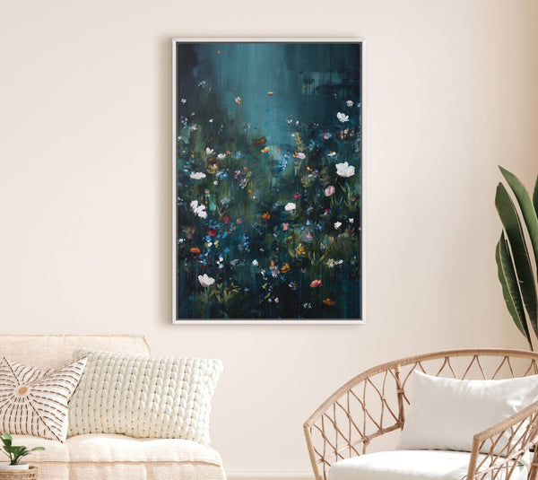 The Midnight Bloom Abstract Floral Print