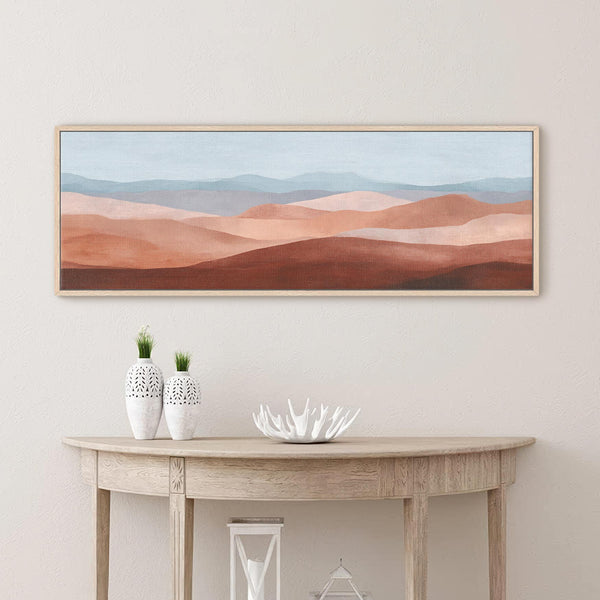 Terracotta Horizons – Leinwandbild mit Wüstenlandschaft