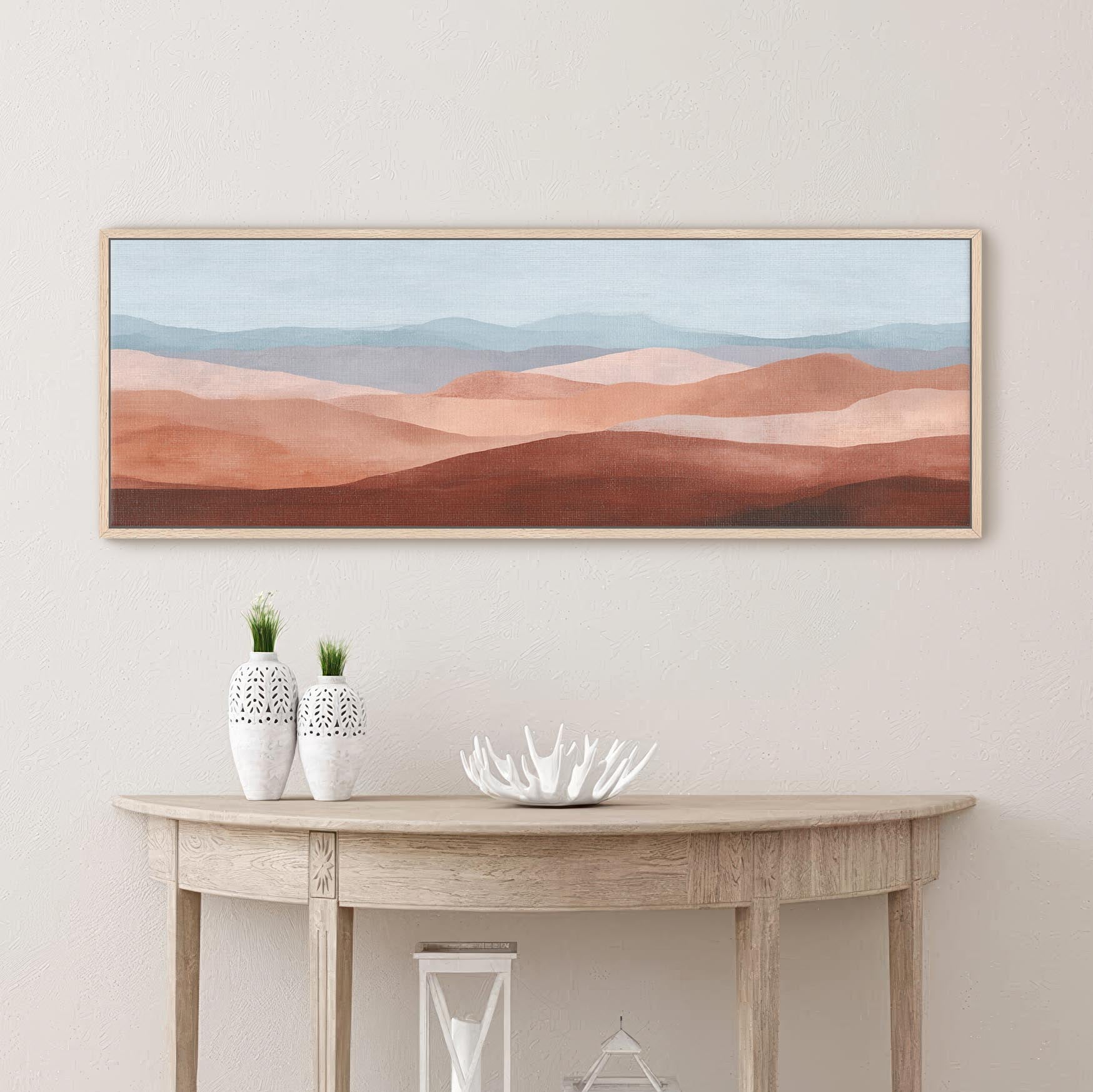 Terracotta Horizons - Desert Landscape Canvas Art