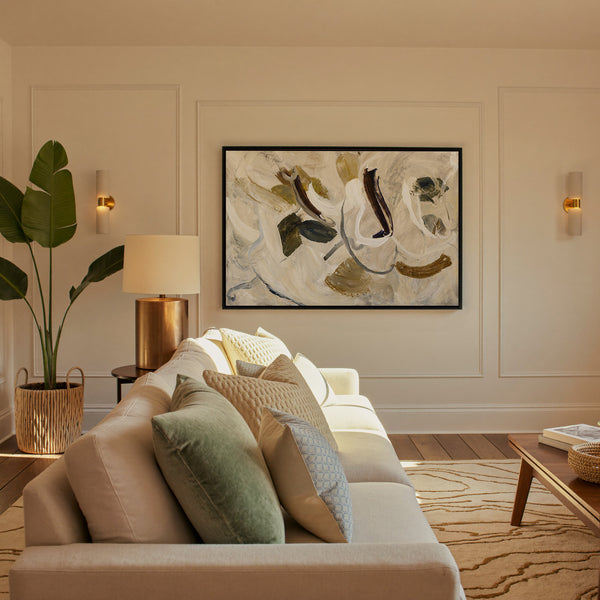 Drift Marks Abstract Canvas Art Print