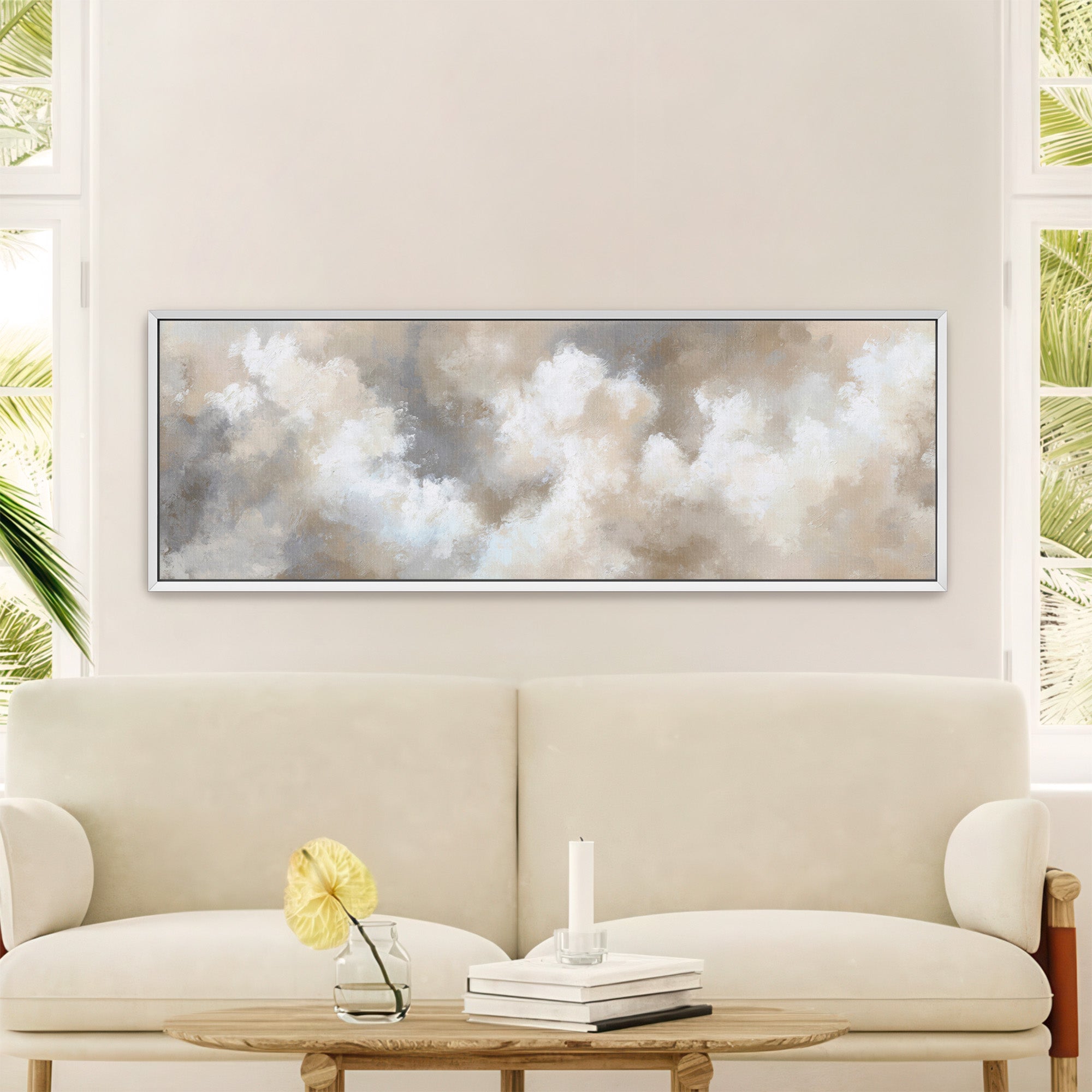 Neutral Cloud Abstract Canvas Print