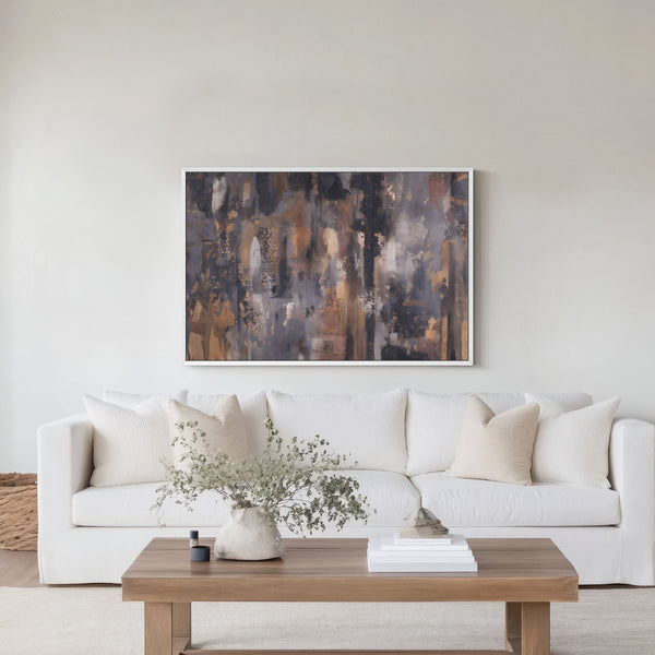 Erdige abstrakte Leinwand-Wandkunst