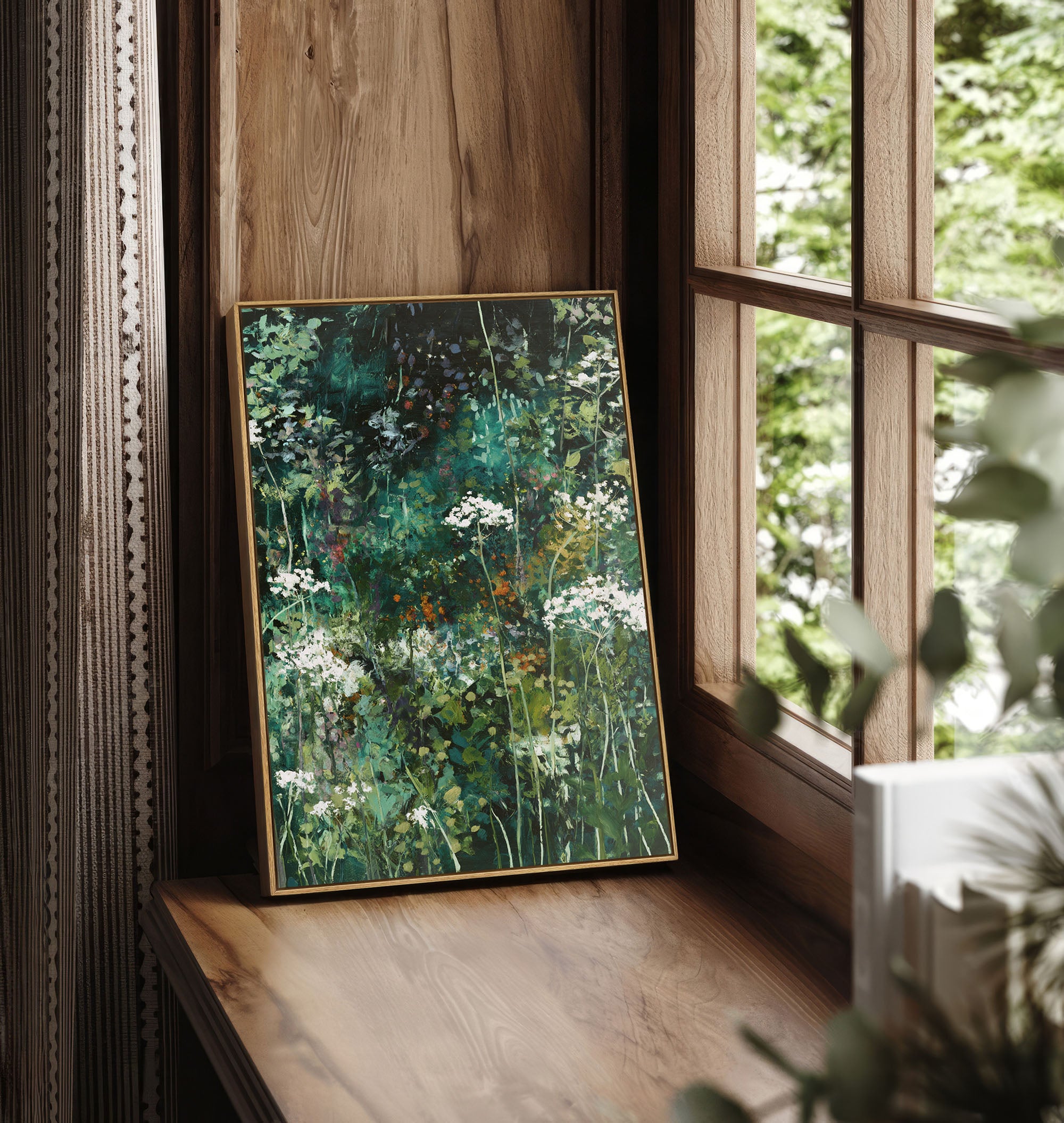 Toile murale florale vintage de style moody Toile murale pour salon