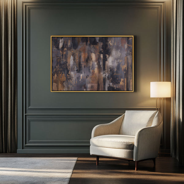 Erdige abstrakte Leinwand-Wandkunst