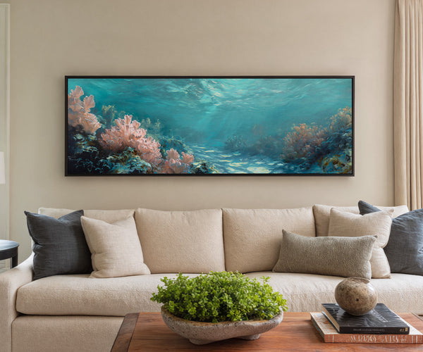 Tableau sur toile représentant un récif corallien sous-marin