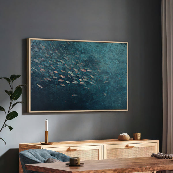 School of Fish Canvas Wall Art Print