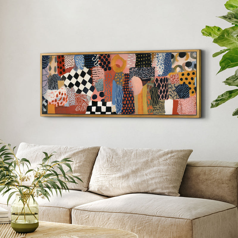 Patchwork Dreams - Colorful Abstract Pattern Collage Print