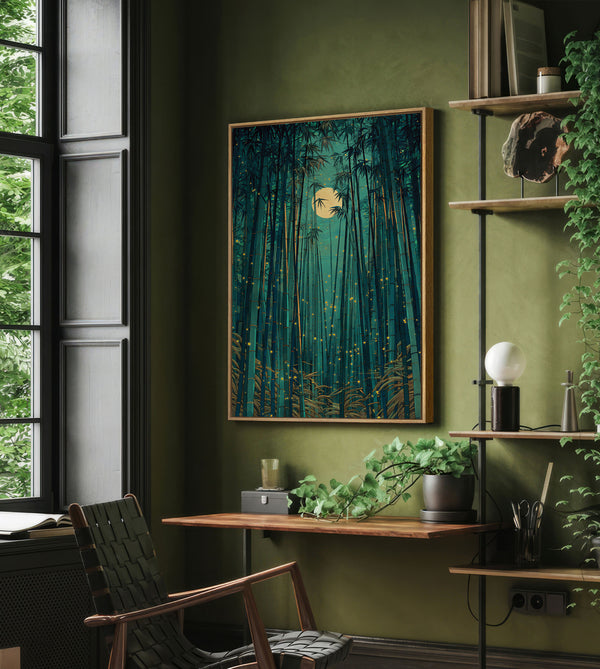 Kunstdruck „Der verzauberte Bambuswald“