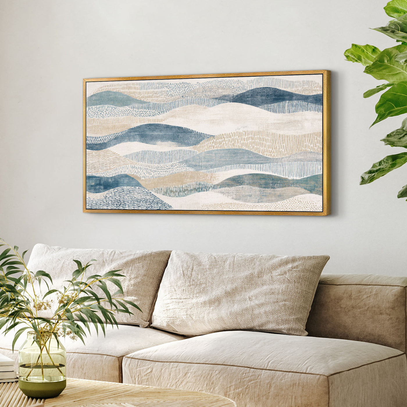The Coastal Undulations Abstract Art Print