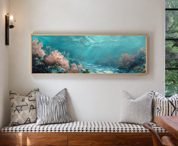 Tableau sur toile représentant un récif corallien sous-marin