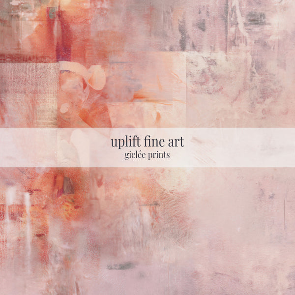 Abstrakte Wandkunst in Blush Pink