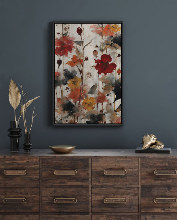 The Autumn Bloom Abstract Floral Art Print