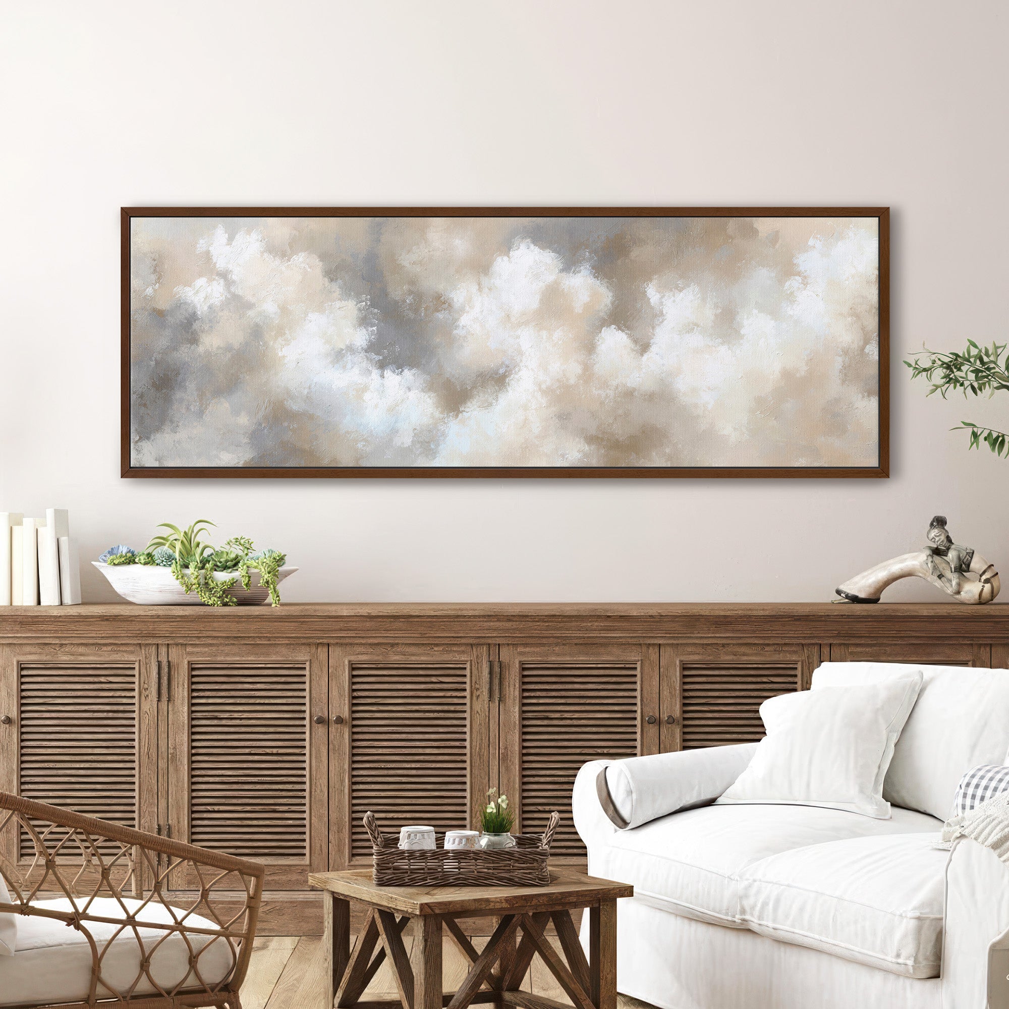 Neutral Cloud Abstract Canvas Print