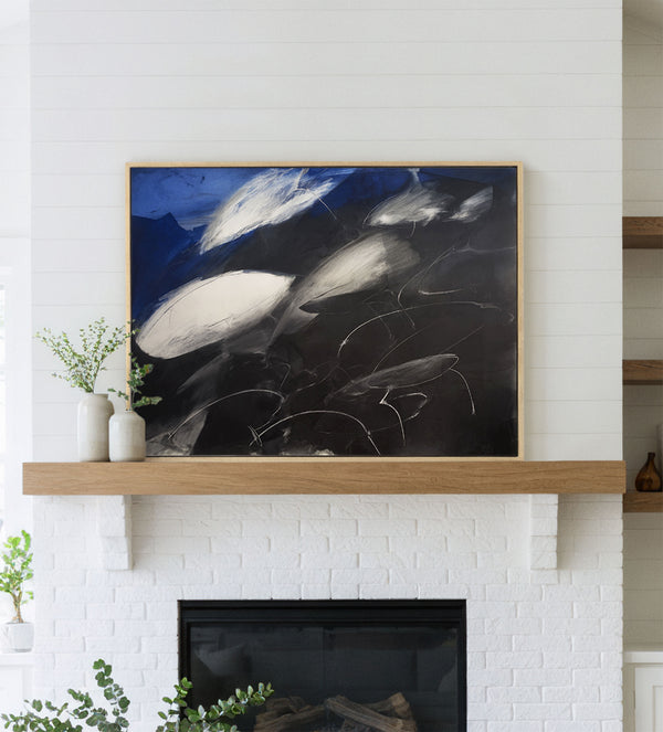 Impression abstraite de Giclée de dauphin - Abyss & Ascent