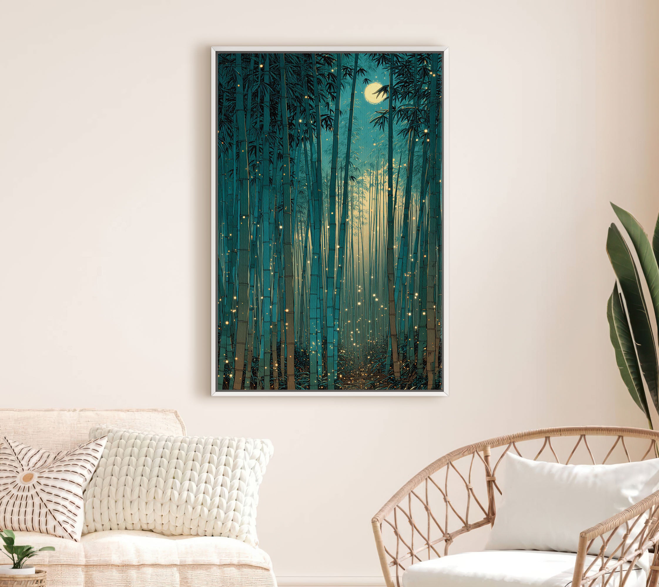 The Luminous Bamboo Forest Art Print