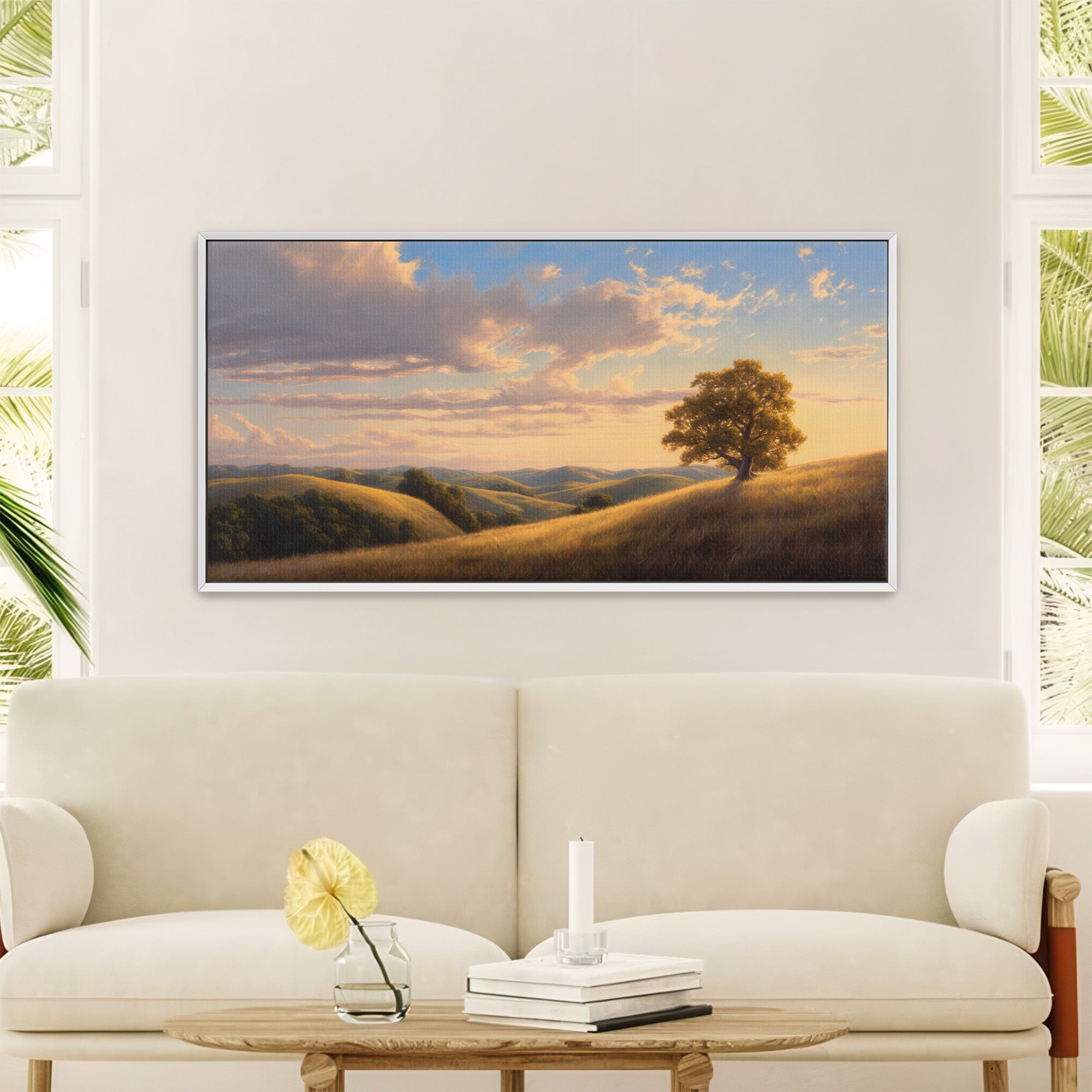Golden Ridge Landscape Canvas Art