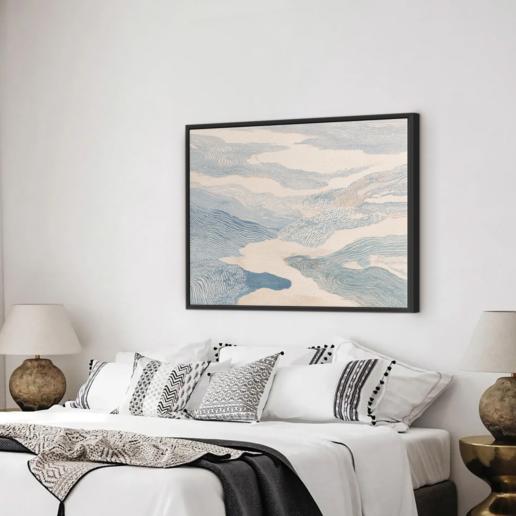 The Serene Currents Abstract Art Print