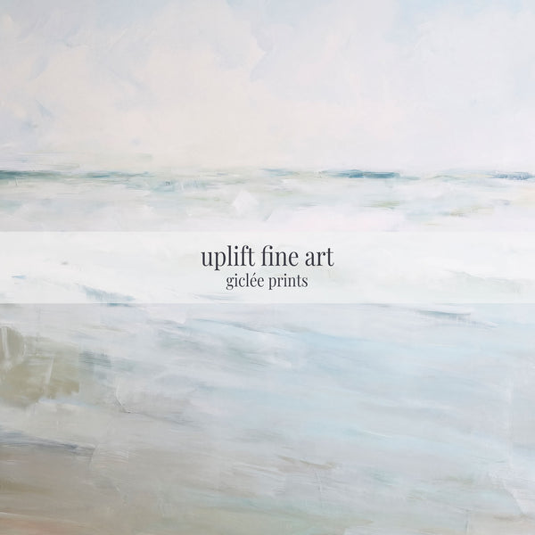 Estampe d'art représentant un paysage marin à l'horizon côtier