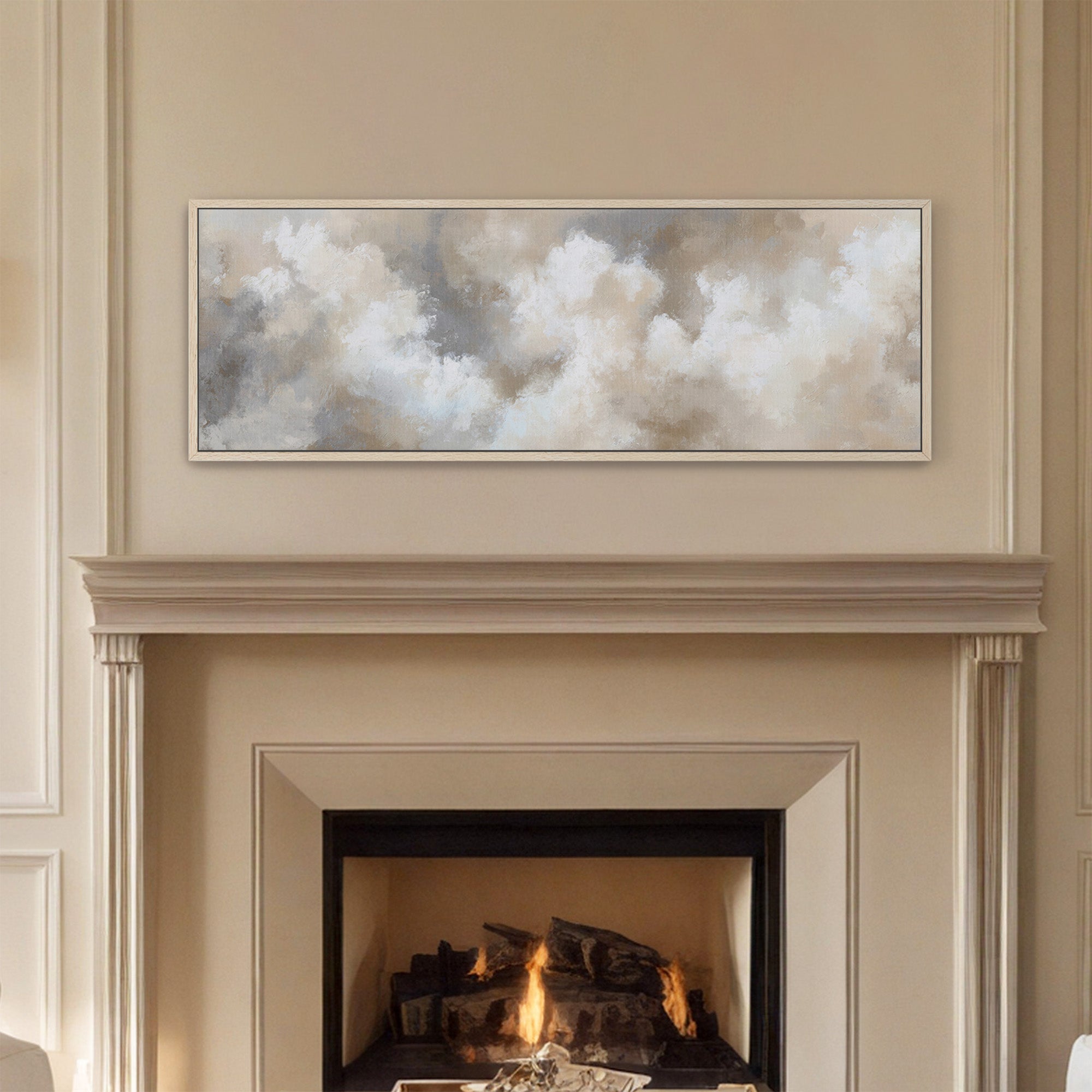 Neutral Cloud Abstract Canvas Print