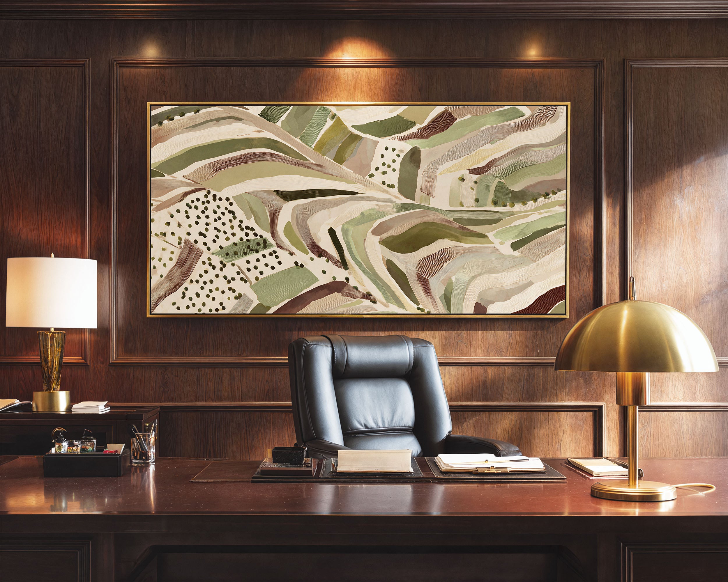 Riverstone Flow - Abstract Organic Landscape Art