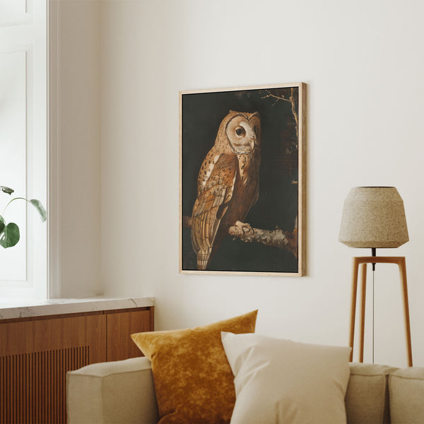 Vintage Owl Canvas Art Print