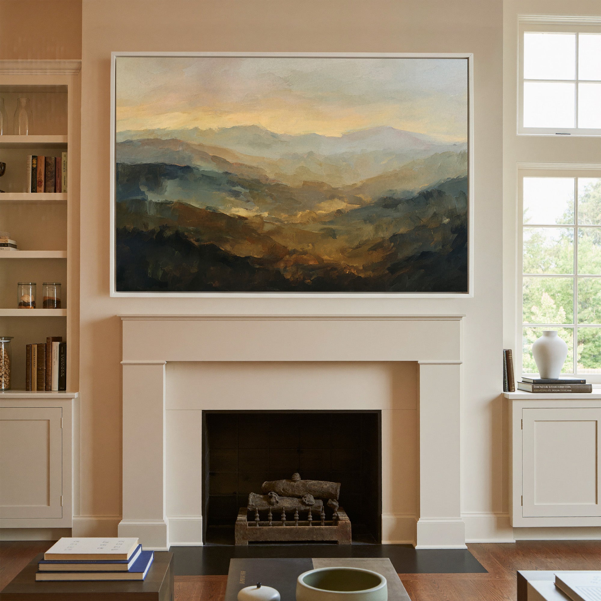 Mountain Range Abstract Canvas Art Print