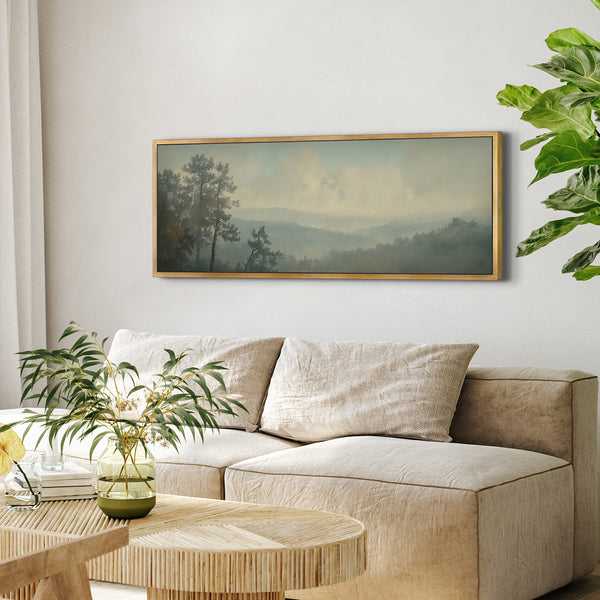 Toile murale « Montagnes brumeuses »