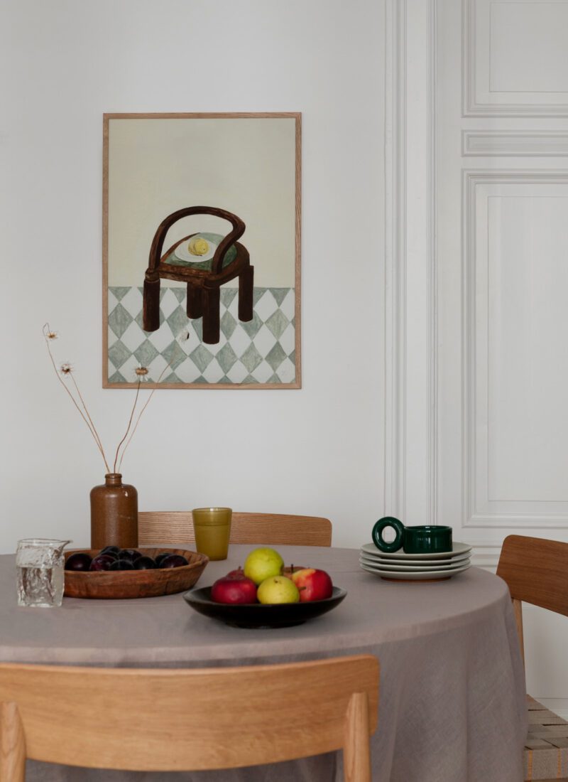 Chair with Fruit Art Print