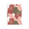 A repeating pattern featuring the white outline sketch of Bambi's face and upper body, set against organic, blob-like shapes in muted terracotta, blush pink, and olive green.