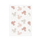 A beige background with a repeating pattern of Mickey Mouse icons. Some are rendered in a soft blush hue with sketched lines, others in muted sage with dotted textures.