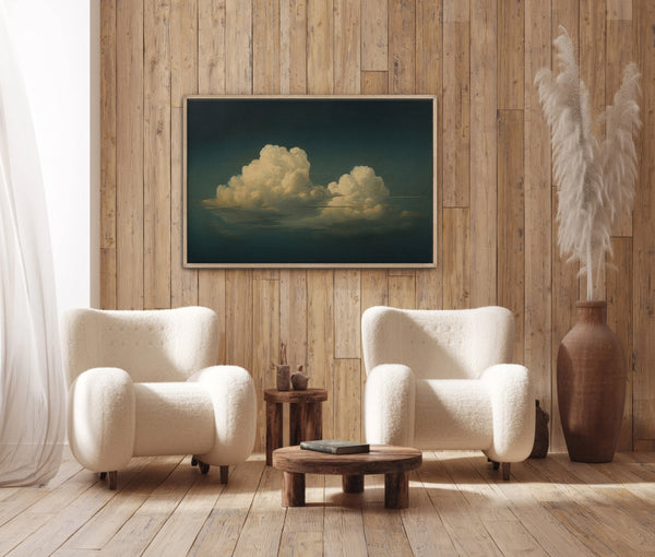 Vintage Floating Moody Cloud Painting Canvas Art for Living room - View 5
