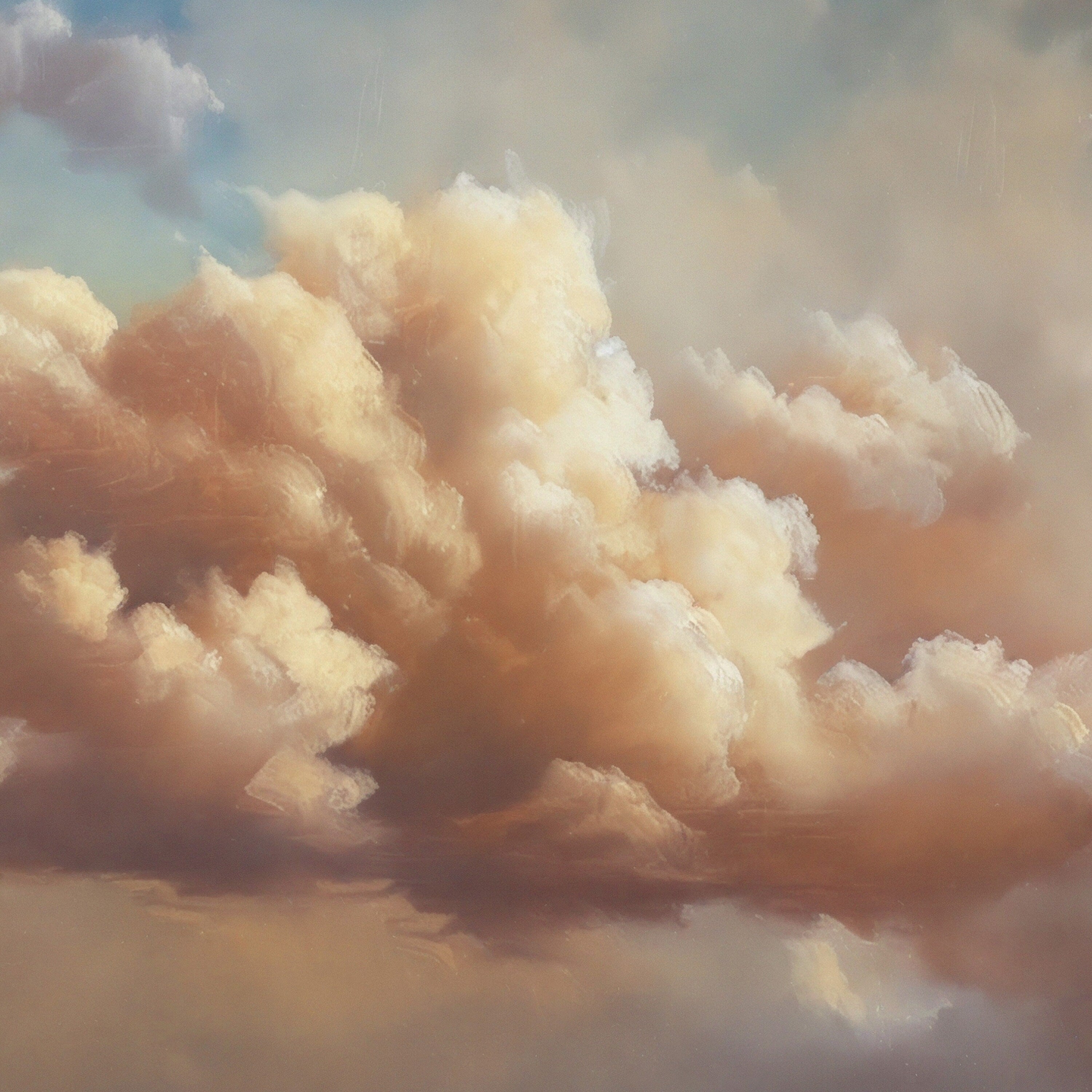 Vintage Floating Moody Cloud Painting Canvas Art for Living room - View 3