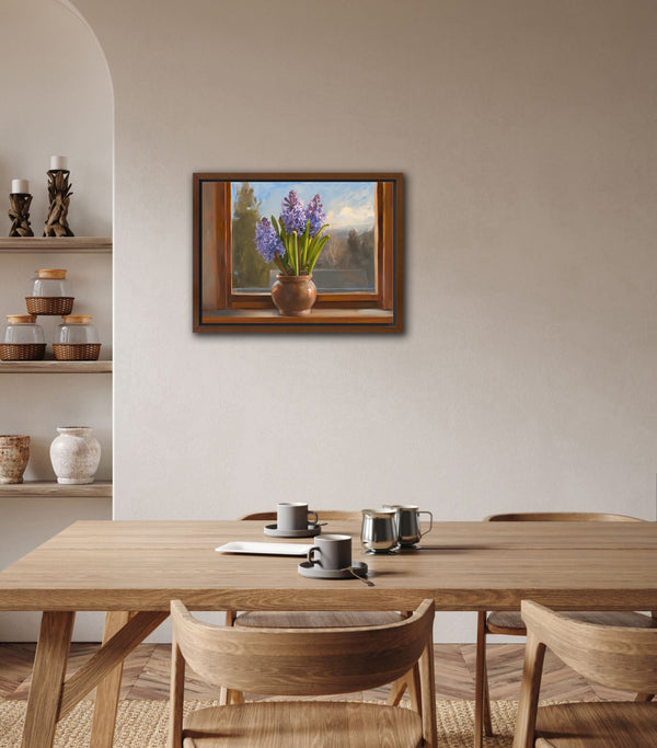 Hyacinth Flower In A Pot Painting Canvas Art for Living room - View 6