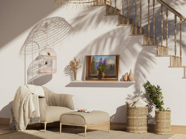 Hyacinth Flower In A Pot Painting Canvas Art for Living room - View 5