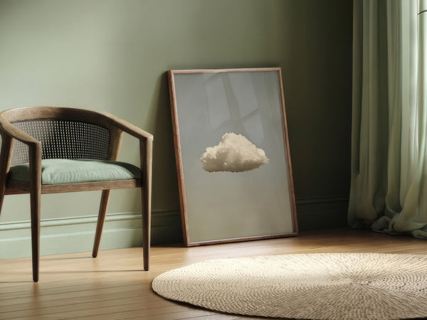 Minimalist Cloud Art Print Canvas Art for Office