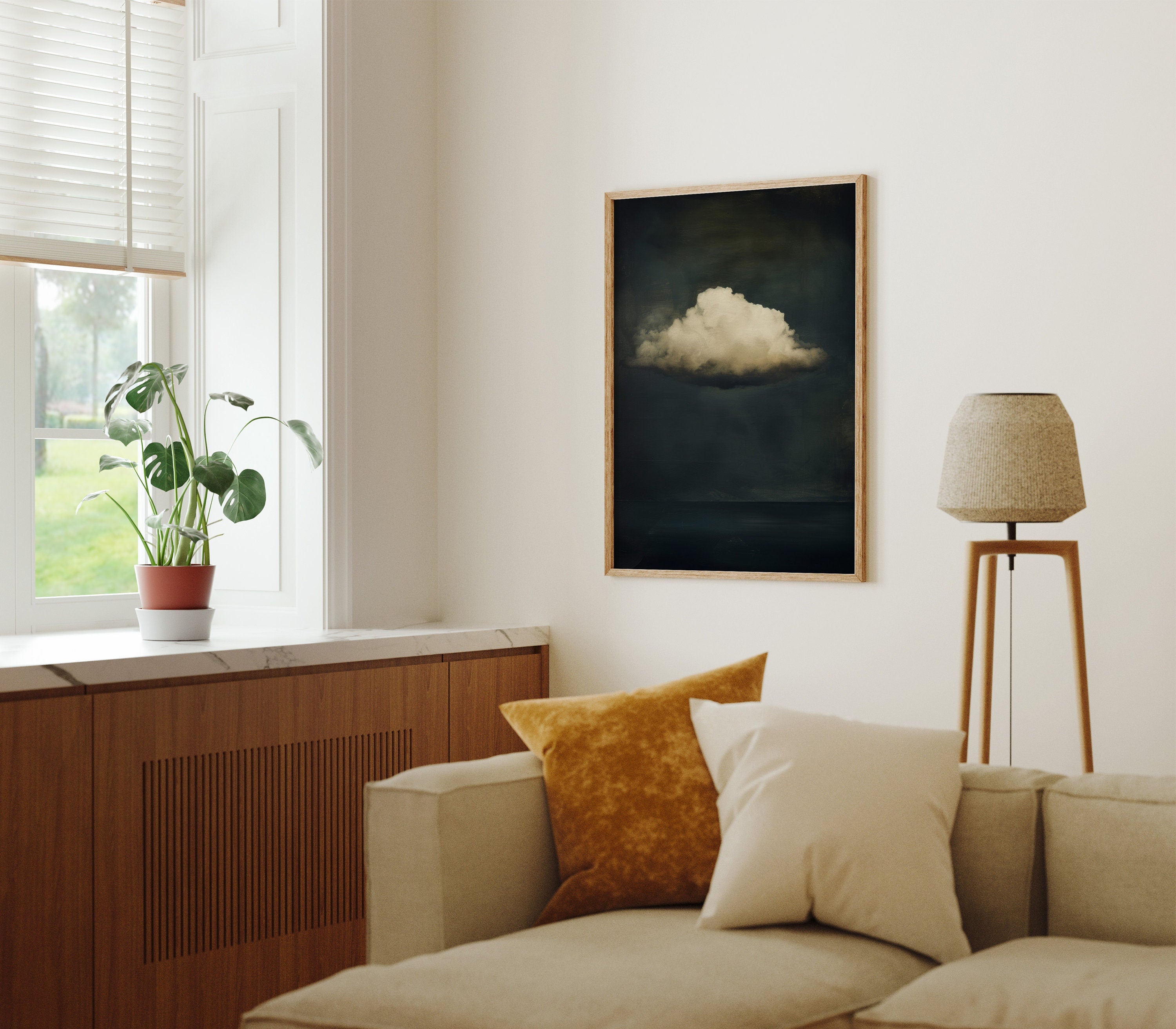 Vintage Cloud Art Painting Canvas Art - View 3