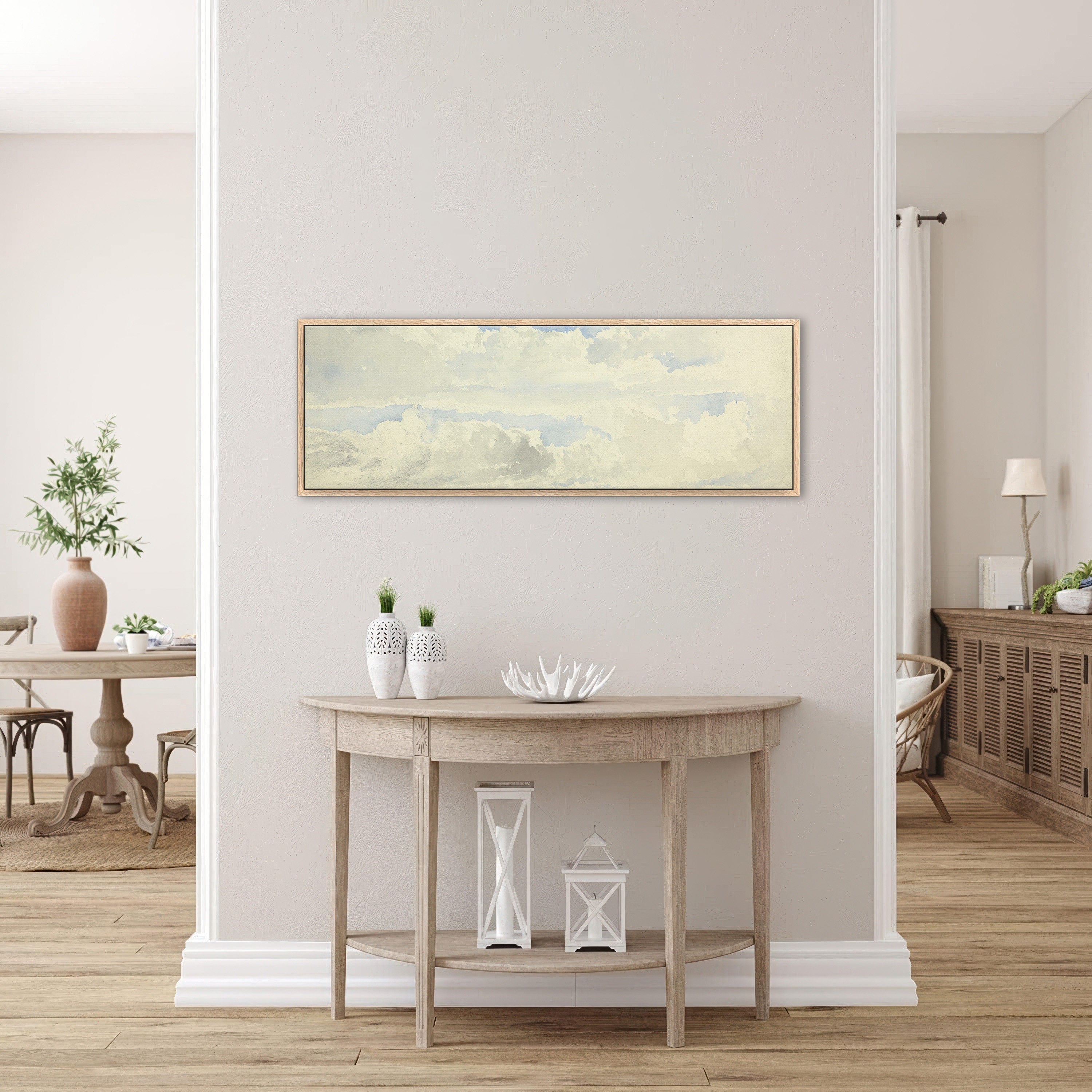 Minimalist Cloud Wide Art Print Canvas Art for Living room - View 4