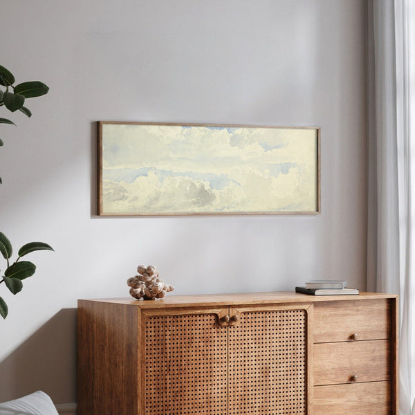 Minimalist Cloud Wide Art Print Canvas Art for Living room