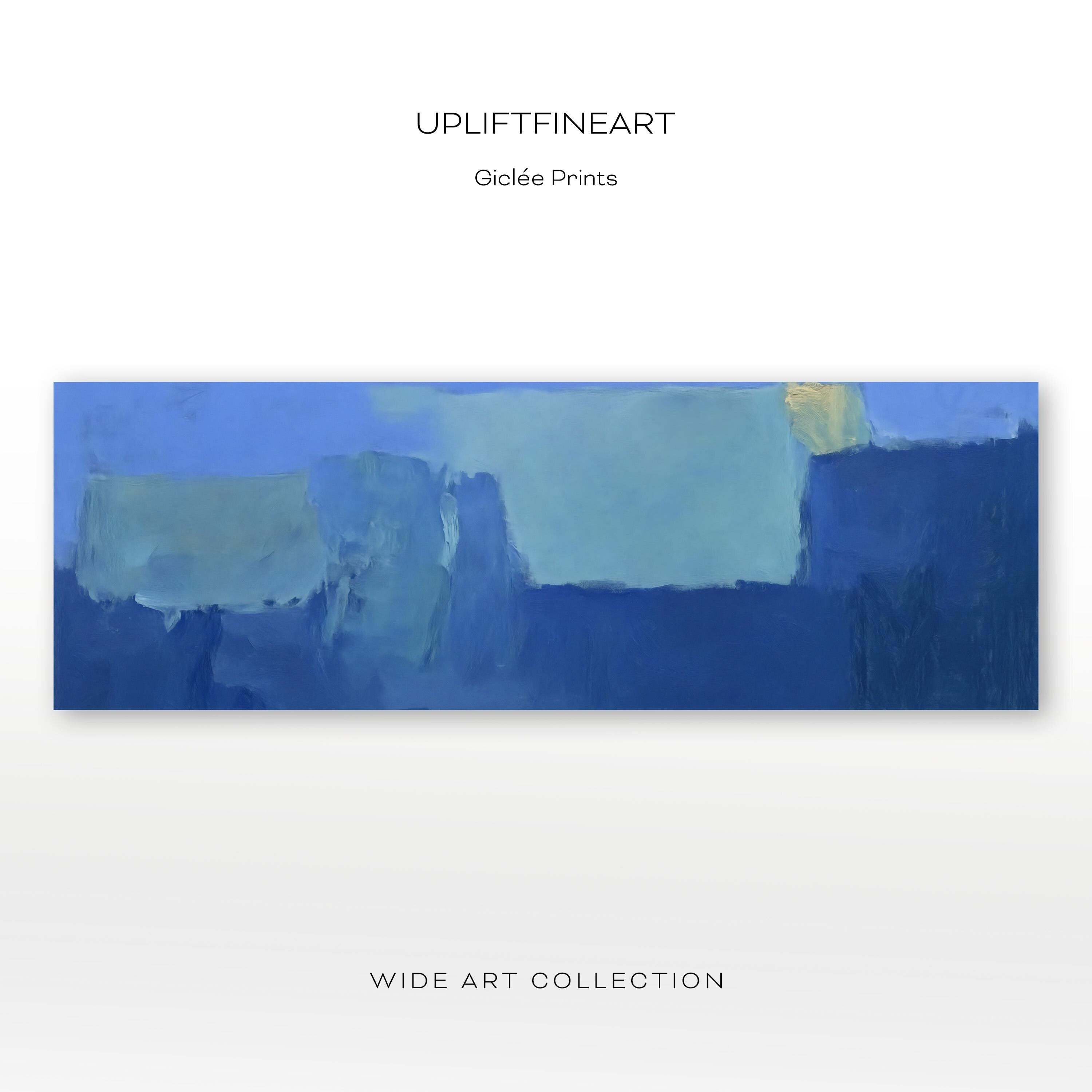 Blue Abstract Wall Art Canvas Art - View 2