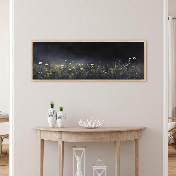 Wildflowers Wall Art - Moody Canvas Art - View 3