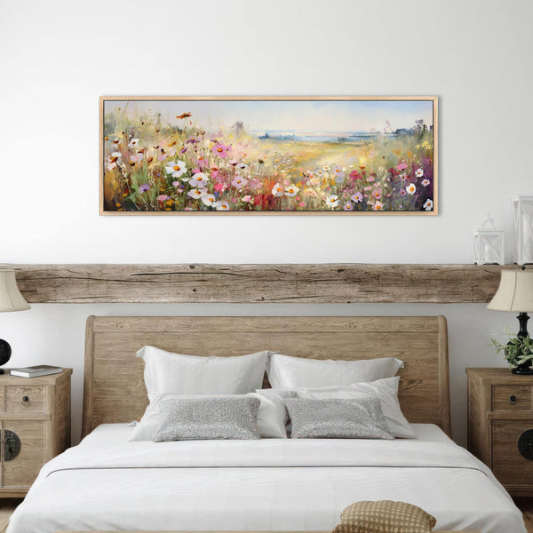 Floral Meadow Wide Art Painting Canvas Art - View 5