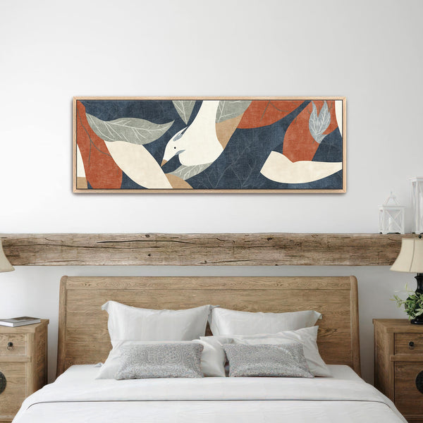 Abstract Vintage Bird Illustration Wall Art Canvas Art - View 6