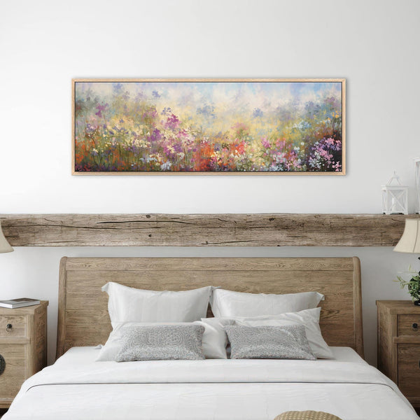Floral Meadow Wide Art Print Canvas Art for Living room - View 5