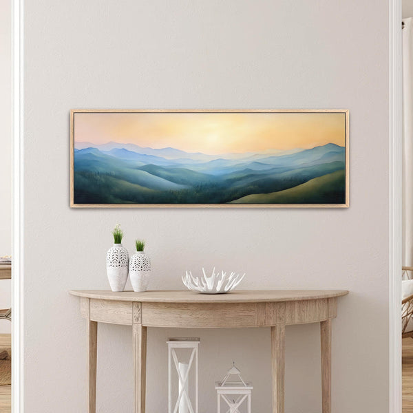 Landscape Mountain Wide Art Print - Moody Canvas Art for Living room - View 4