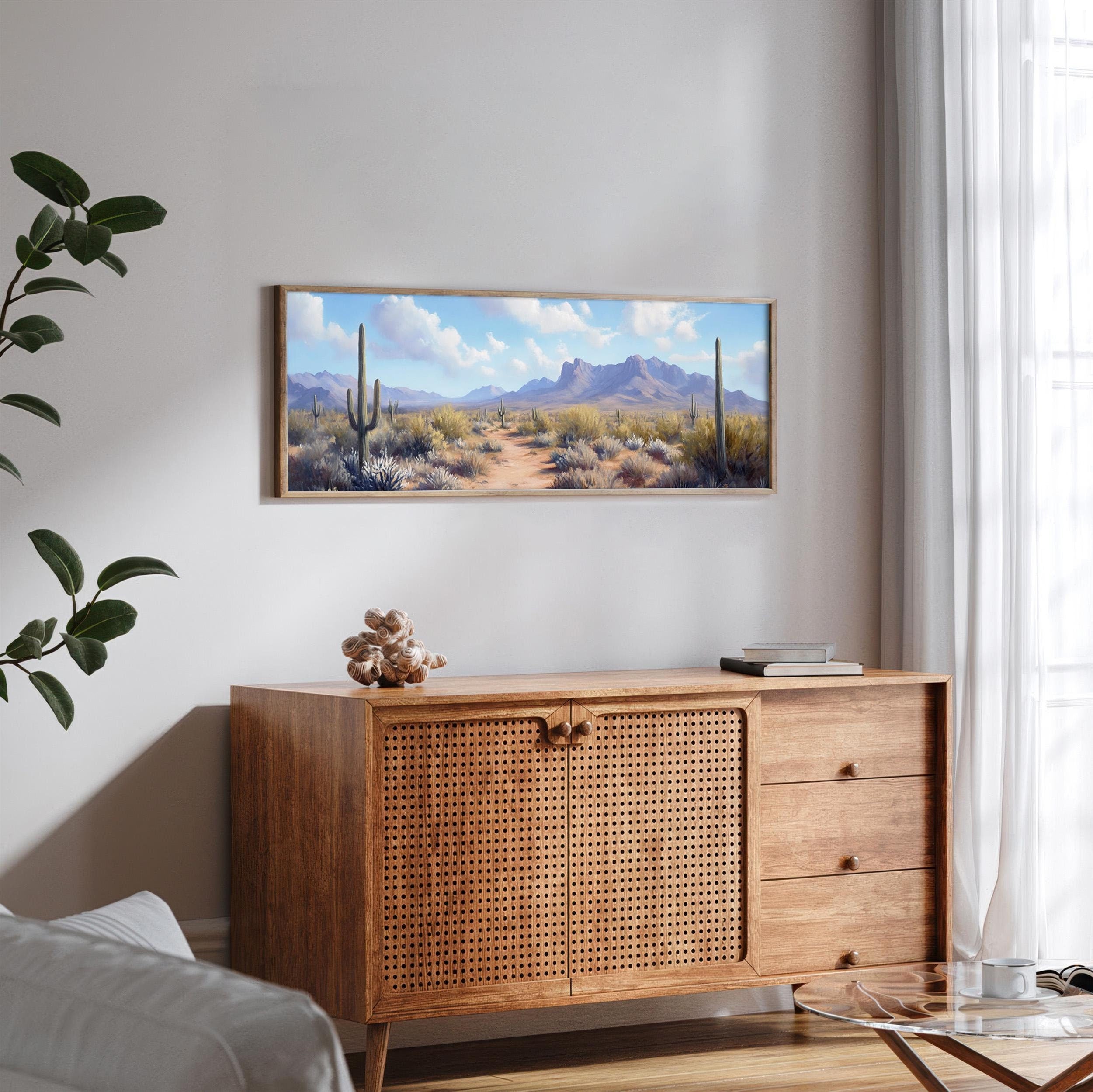 Western Desert Landscape Art Print Canvas Art for Living room