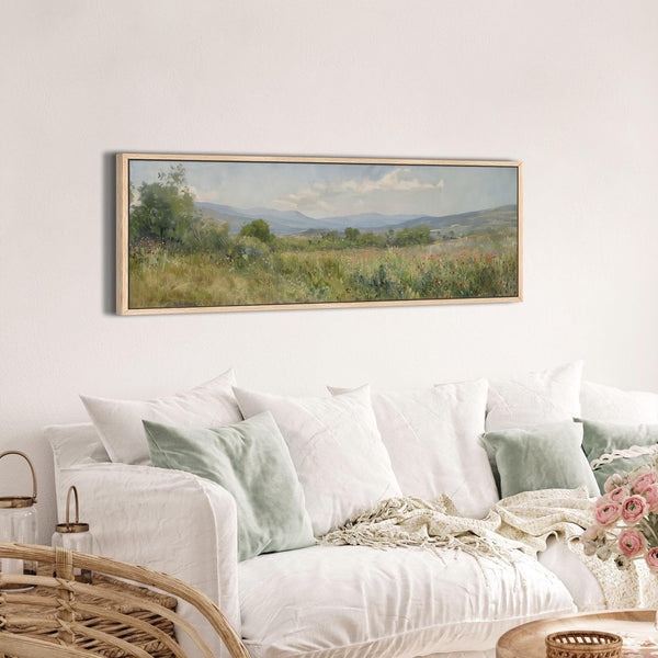 Landscape Meadow Art Print Canvas Art for Living room