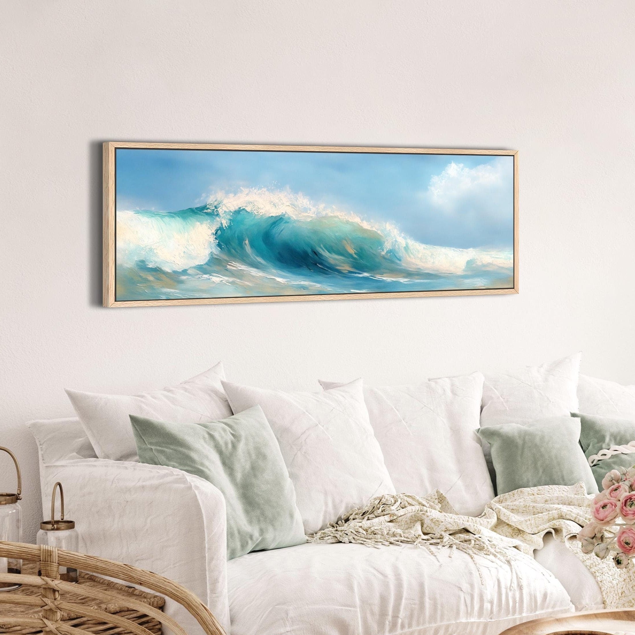 Ocean Wave Art Print - Minimalist Canvas Art